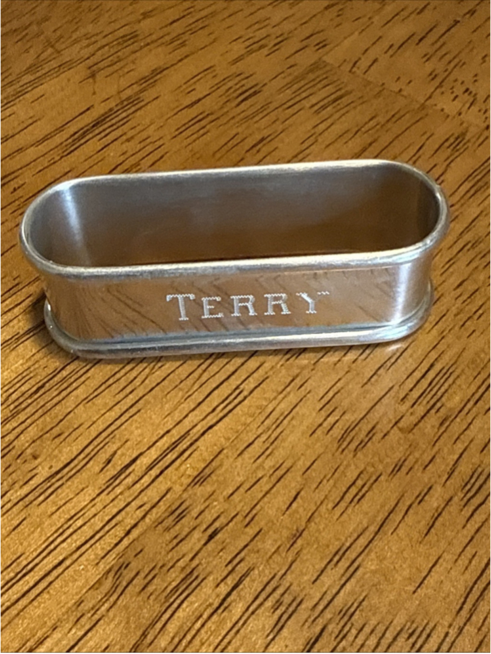 Vintage Gorham Sterling Silver Napkin Ring "Terry" name engraving